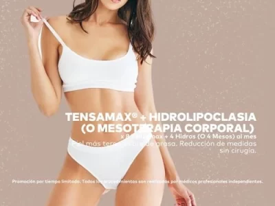 Combinación de tratamientos de Tensamax®e Hidrolipoclasia en Promoestetica