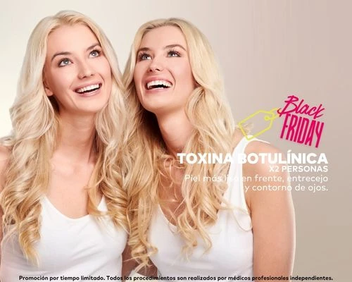 TOXINA BOTULÍNICA EN TERCIO SUPERIOR X 2 PERSONAS