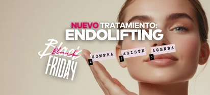 Banner pequeño de página principal para informar el pre black friday en promoestetica