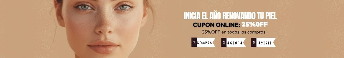 Banner interno de página principal para informar el cupón del 25% en promoestetica