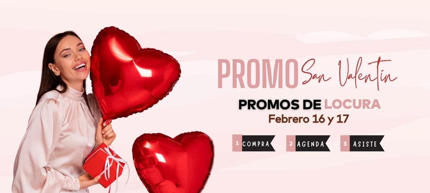 Banner grande de página principal para informar las promos de locura del 16 y 17 de febrero en promoestetica