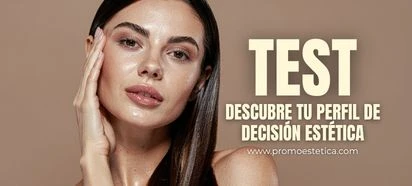 Banner pequeño de página principal para hacer el test de perfil de decisión estética en Promoestetica
